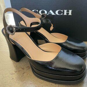 Coach Tea Rose Pumps Black Size 8 Unworn